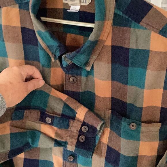 Duluth Trading Co. Plaid Flannel Work Shirt Men’s 4X Long Sleeve Relaxed Fit - Picture 5 of 6